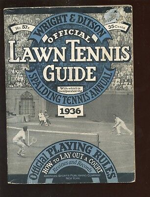 1936 Spalding Wright & Ditson Lawn Tennis Guide