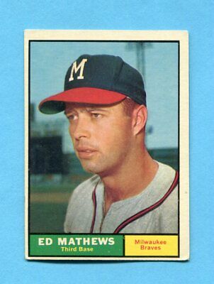 1961 Topps #120 Eddie Mathews Milwaukee Braves Baseball Card EX