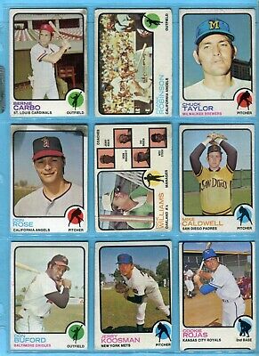 1973 Topps Starter Set Lot of 175 Diff (inc Hofers) Baseball Cards Low Grade  