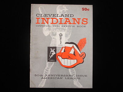 1951 Cleveland Indians Baseball Yearbook / Sketchbook