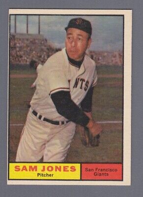 1961 Topps #555 Sam Jones San Fran Giants High Number Baseball Card NM o/c