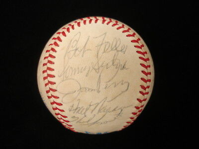 Cleveland Indians Oldtimers Autographed AL Baseball – 21 Signatures