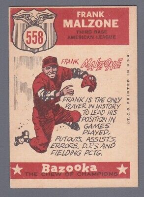 1959 Topps #558 Frank Malzone All-Star Boston Red Sox Baseball Card EX+ o/c