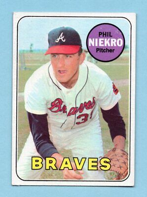 1969 Topps #355 Phil Niekro Atlanta Braves Baseball Card EX+ 