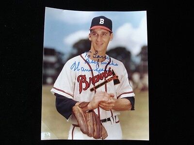 Warren Spahn Autographed 8" x 10" Color Photograph - B&E Hologram