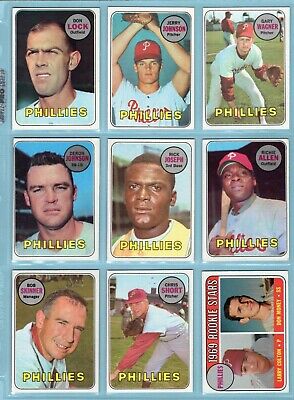 1969 Topps Philadelphia Phillies Lot of 23 Different Baseball Cards VG - NM  