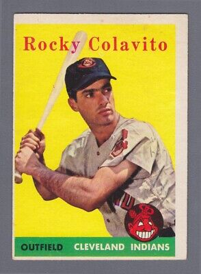 1958 Topps #368 Rocky Colavito Cleveland Indians Baseball Card EX+ o/c