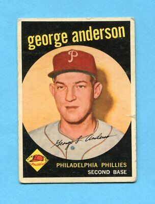 1959 Topps #338 Sparky Anderson Phila Phillies Rookie Baseball Card Low Grade