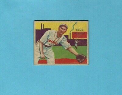 1934-36 Diamond Stars #37 Billie Urbanski Boston Braves Baseball Card VG+ wrin  