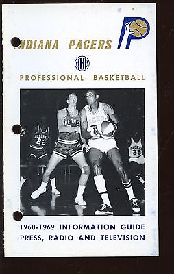 1968-1969 ABA Basketball Indiana Pacers Press Radio TV Media Guide NRMT