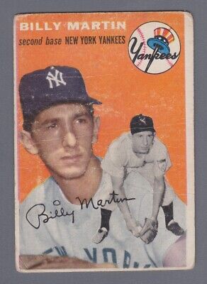 1954 Topps #13 Billy Martin New York Yankees Baseball Card Low Grade