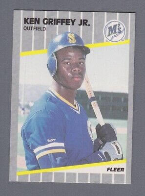 1989 Fleer #548 Ken Griffey Jr. Seattle Mariners Rookie Baseball Card NM 