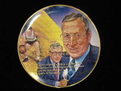 1989 John Wooden Autographed Commemorative “They Call Him Coach” Plate