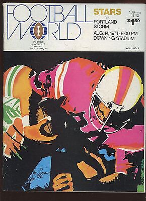 August 14 1974 WFL Football Program Portland Storm at New York Stars EX+