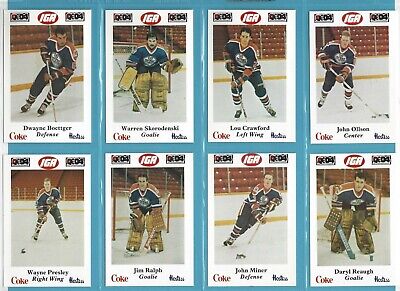 1985-86 Nova Scotia Oilers Set of 28 Hockey Cards