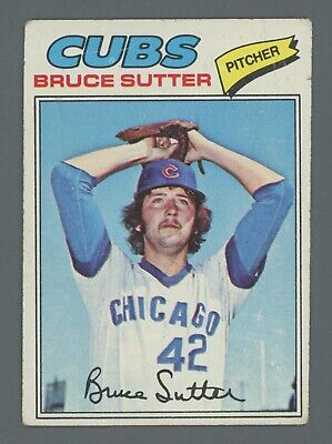 1977 Topps #144 Bruce Sutter Chicago Cubs Rookie Baseball Card Low Grade