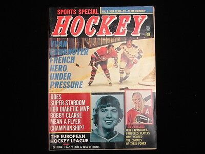 December 1973 Sports Special Hockey Magazine - Cournoyer, Hull, Clarke Cover