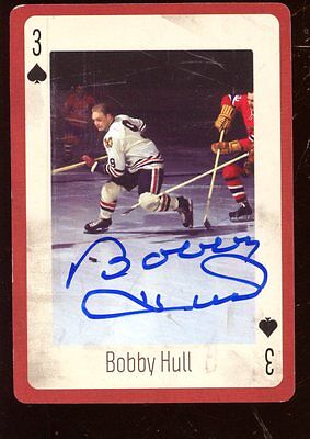 Hockey Playing Card Bobby Hull Autographed Hologram