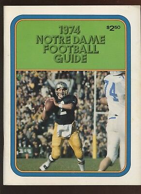 1974 NCAA Football Guide Notre Dame EX+