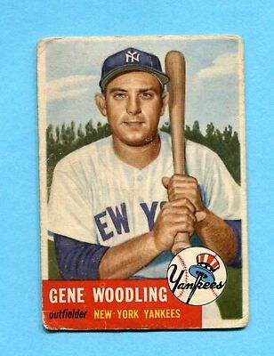 1953 Topps #264 Gene Woodling New York Yankees Baseball Card Low Grade