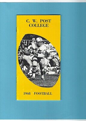 1968 C. W. Post College Football Media Guide Tim Carr on cover