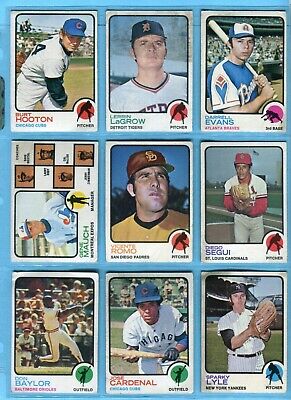 1973 Topps Starter Set Lot of 175 Diff (inc Hofers) Baseball Cards Low Grade  