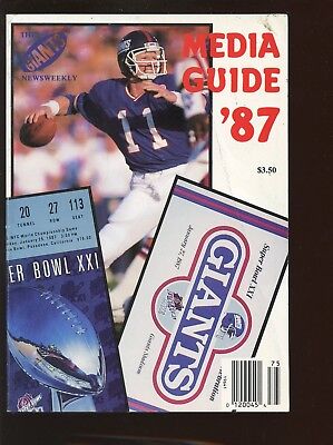 1987 NFL Football Giants Newsweekly New York Giants Media Guide