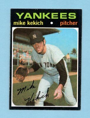 1971 Topps #703 Mike Kekich New York Yankees High Number Baseball Card Ex/Mt