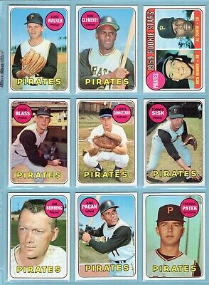 1969 Topps Pittsburgh Pirates Lot of 26 Different Baseball Cards LG - NM  