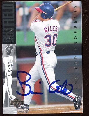 1994 Upper Deck Baseball Card #27 Brian Giles Autographed NRMT