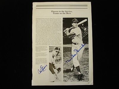 Carl Erskine, Duke Snider, Warren Spahn Autographed 10" x 14" Magazine Cut