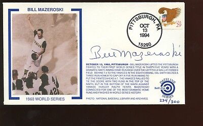 October 13 1994 Dateline Envelope / Cachet Autographed Bill Mazeroski Hologram