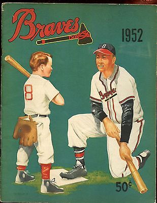 1952 MLB Baseball Boston Braves Yearbook VGEX+