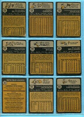 1973 Topps Lot of 20 Different Hall of Famer Baseball Cards Low Grade