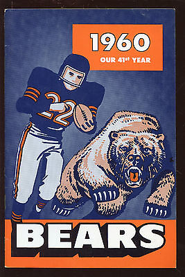 1960 Chicago Bears NFL Football Yearbook / Media Guide EXMT+