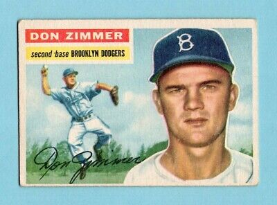 1956 Topps #99 Don Zimmer Brooklyn Dodgers Baseball Card Vg/Ex