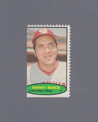 1974 Topps Stamp Johnny Bench Cincinnati Reds Baseball Card  