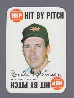 1968 Topps Game Insert #9 Brooks Robinson Baltimore Orioles Baseball Card NM 