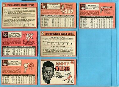 1969 Topps Complete Houston Astros Team Set of 25 Baseball Cards G/Vg - NM  