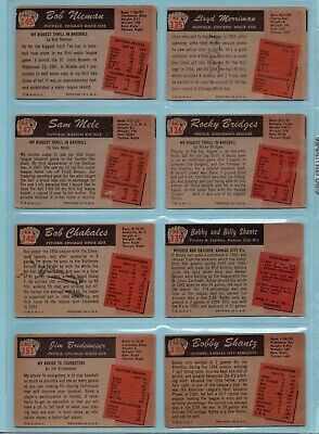 1955 Bowman Starter Set Lot of 61 Different Baseball Cards G - Ex/Mt isus