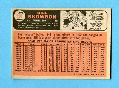 1966 Topps #590 Bill Skowron Chic White Sox High Number Baseball Card E/M ws  