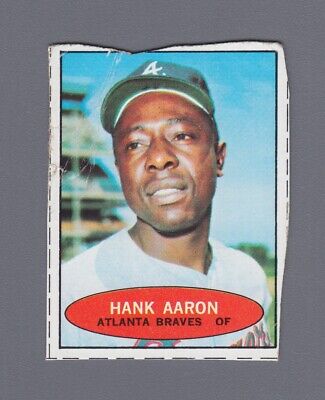 1971 Bazooka Unnumbered Hank Aaron Atlanta Braves Baseball Card Low Grade  