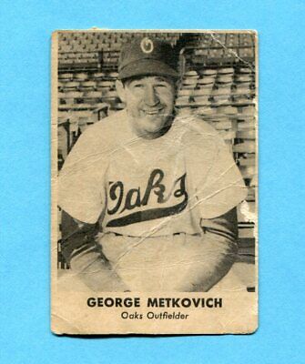 1949 Remar Bread George Metkovich Oakland Oaks Baseball Card Low Grade