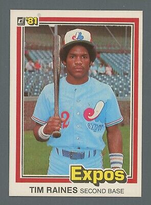 1981 Donruss #538 Tim Raines Montreal Expos Rookie Baseball Card NM       