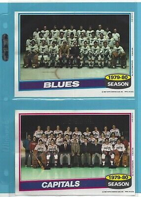 1980-81 Topps Set of 16 Hockey Team Posters