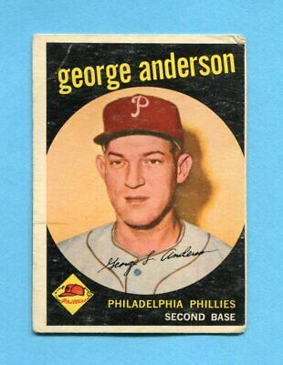 1959 Topps #338 Sparky Anderson Phila Phillies Rookie Baseball Card Low Grade