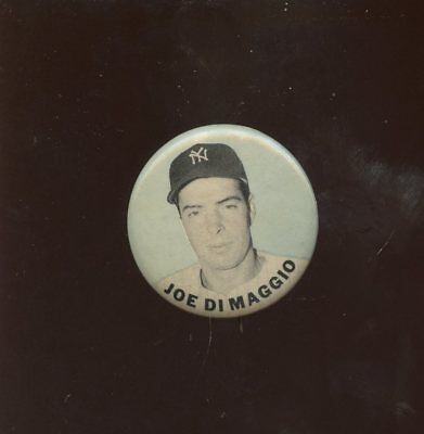 1950's PM 10 Stadium 1 3/4 Pin Joe DiMaggio New York Yankees Light Blue  EXMT