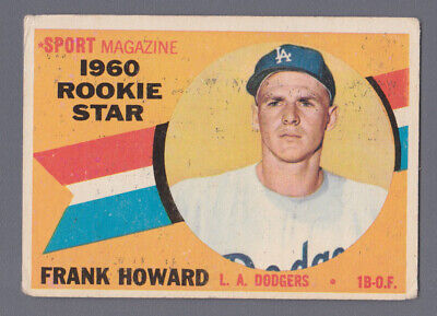 1960 Topps #132 Frank Howard Los Angeles Dodgers Rookie Baseball Card VG 