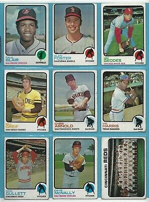 1973 Topps Starter Set Lot of 117 Different Baseball Cards Low Grade - VG  