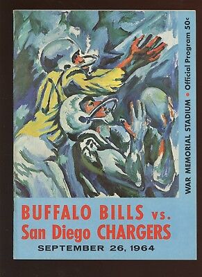 September 26 1964 AFL Program San Diego Chargers at Buffalo Bills EXMT